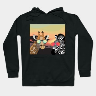 Cool zebra and giraffe Hoodie